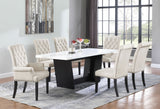 Alana Velvet Upholstered Dining Side Chair, Sand (Set of 2)