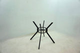 Steele 48" Round Glass Top Dining Table in Matte Black