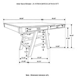 Dewey Rectangular Counter Height Dining Table, Walnut