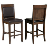 Dewey Upholstered Counter Chair Walnut, Set of 2