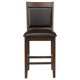 Dewey Upholstered Counter Chair Walnut, Set of 2