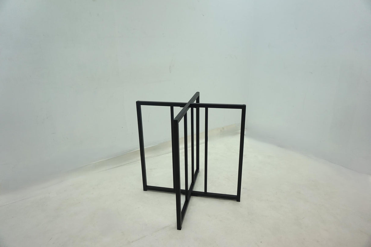 Pace 48" Round Glass Top Dining Table in Matte Black