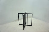 Pace 48" Round Glass Top Dining Table in Matte Black