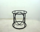 Levy 48" Round Glass Top Dining Table in Matte Black