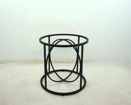 Levy 48" Round Glass Top Dining Table in Matte Black