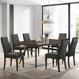 Wes Rectangular 80-Inch Dark Walnut Dining Table