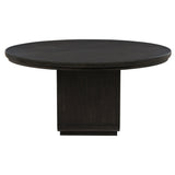 Leandro 60-Inch Round Dining Table in Burnished Black
