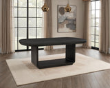 Leandro 78-inch Extension Dining Table Burnished Black