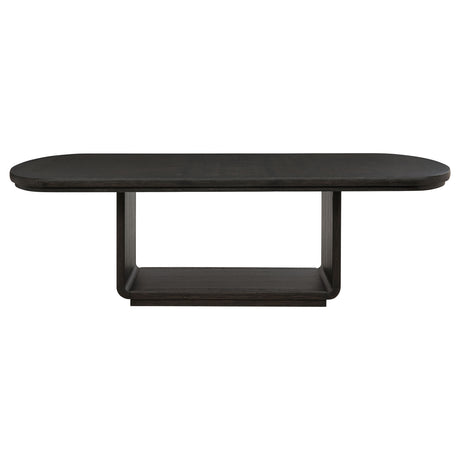 Leandro 78-inch Extension Dining Table Burnished Black