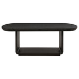 Leandro 78-inch Extension Dining Table Burnished Black