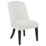 Leandro Upholstered Dining Side Chair, Cream (Set of 2)