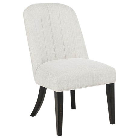 Leandro Upholstered Dining Side Chair, Cream (Set of 2)