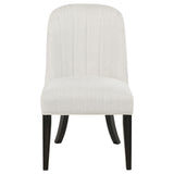 Leandro Upholstered Dining Side Chair, Cream (Set of 2)