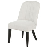 Leandro Upholstered Dining Side Chair, Cream (Set of 2)