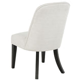 Leandro Upholstered Dining Side Chair, Cream (Set of 2)