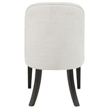 Leandro Upholstered Dining Side Chair, Cream (Set of 2)