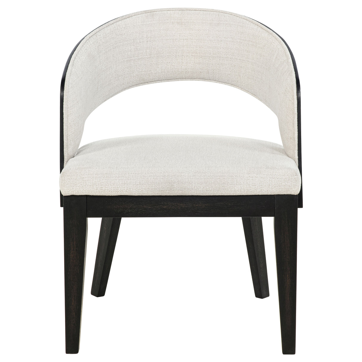 Leandro Upholstered Dining Arm Chair Cream Set of 2