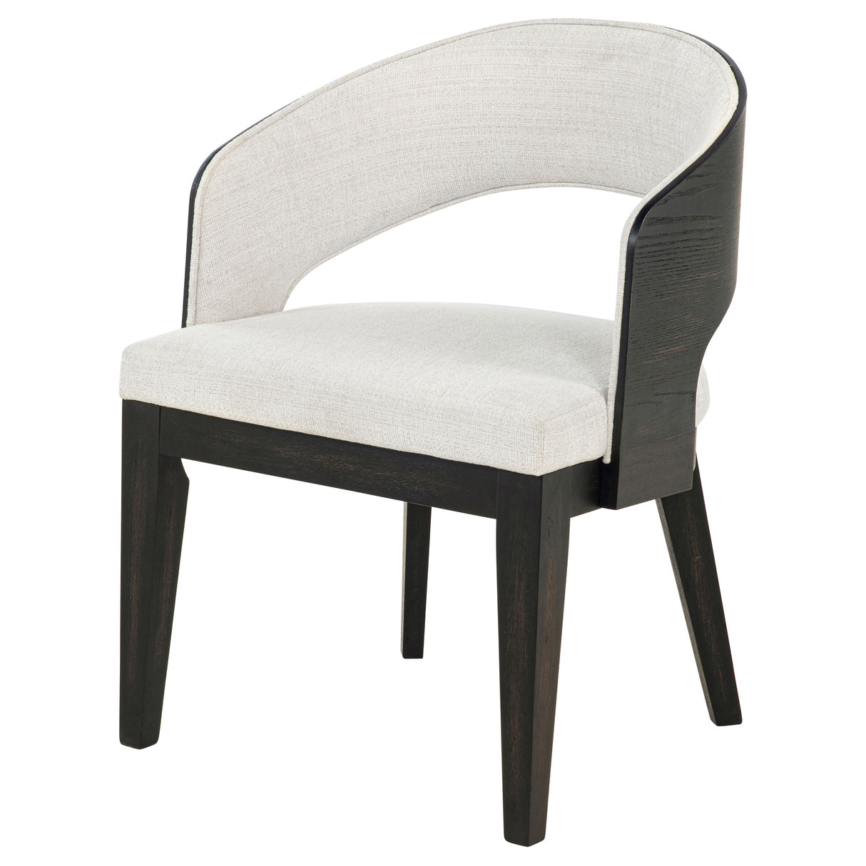 Leandro Upholstered Dining Arm Chair Cream Set of 2