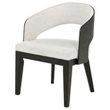 Leandro Upholstered Dining Arm Chair Cream Set of 2