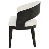 Leandro Upholstered Dining Arm Chair Cream Set of 2