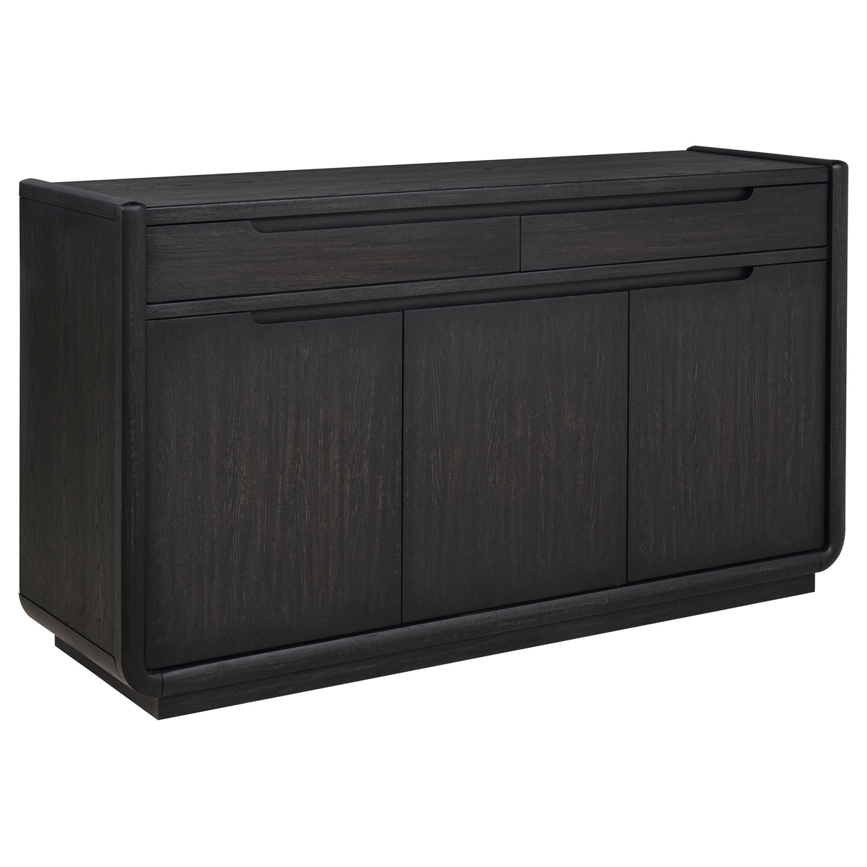 Leandro 2-Drawer Dining Sideboard Server, Burnished Black