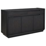 Leandro 2-Drawer Dining Sideboard Server, Burnished Black