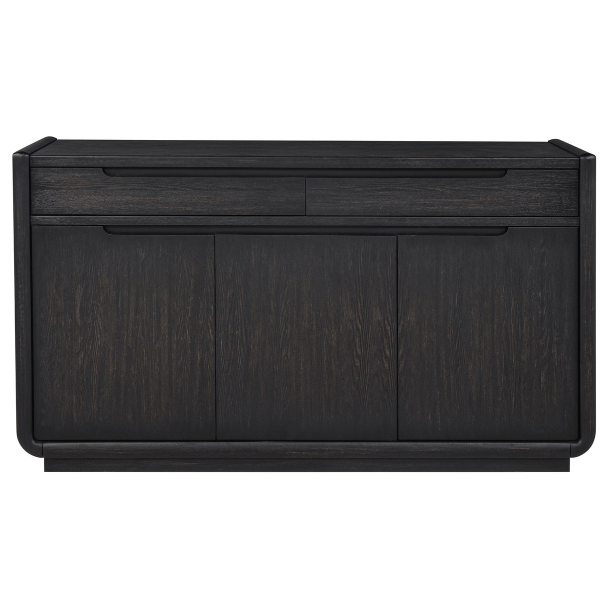Leandro 2-Drawer Dining Sideboard Server, Burnished Black