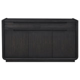 Leandro 2-Drawer Dining Sideboard Server, Burnished Black