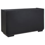 Leandro 2-Drawer Dining Sideboard Server, Burnished Black