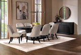 Leandro 2-Drawer Dining Sideboard Server, Burnished Black