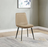 Ortega Upholstered Dining Side Chair Tan, Set of 2