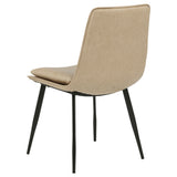 Ortega Upholstered Dining Side Chair Tan, Set of 2