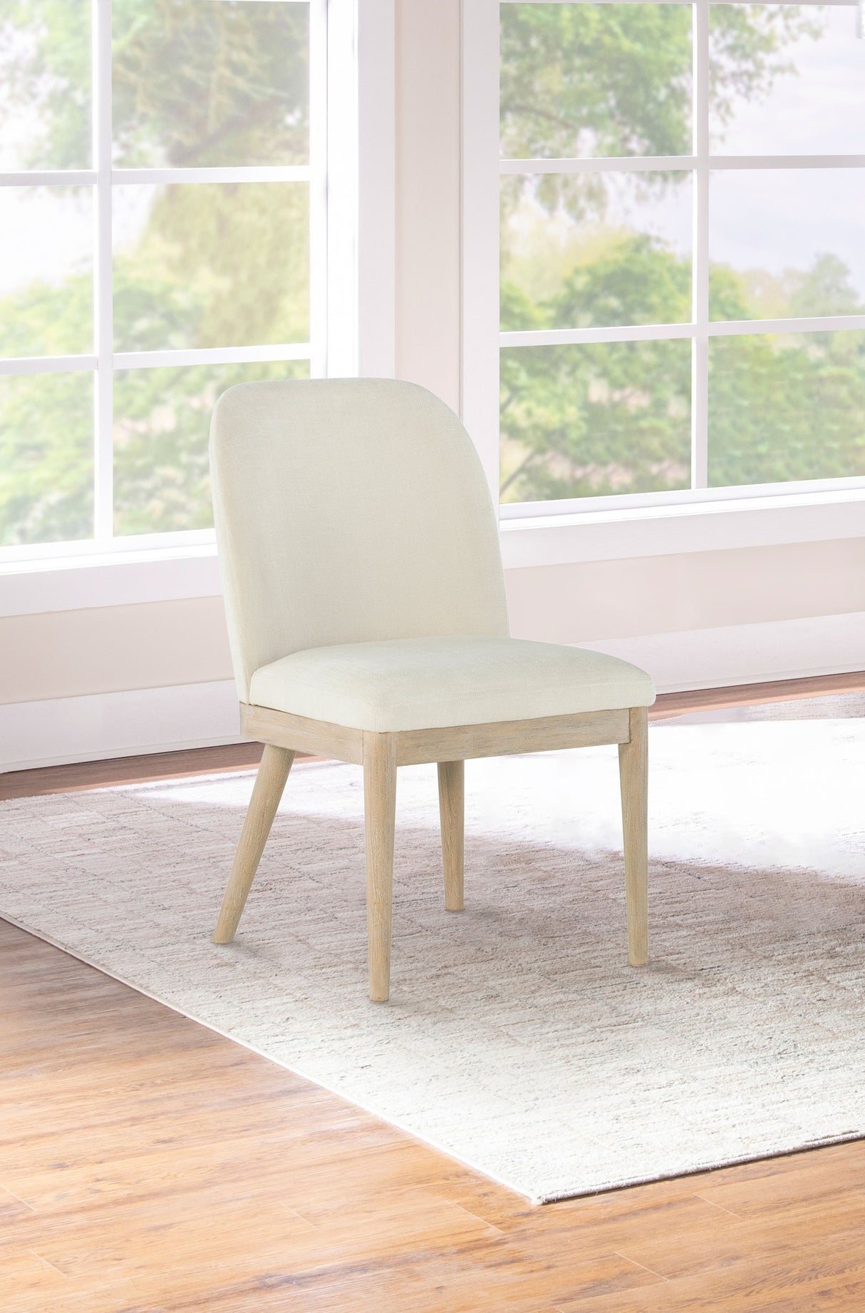 Solano Upholstered Dining Side Chair, Beige (Set of 2)