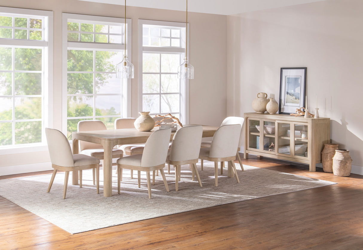 Solano Upholstered Dining Side Chair, Beige (Set of 2)