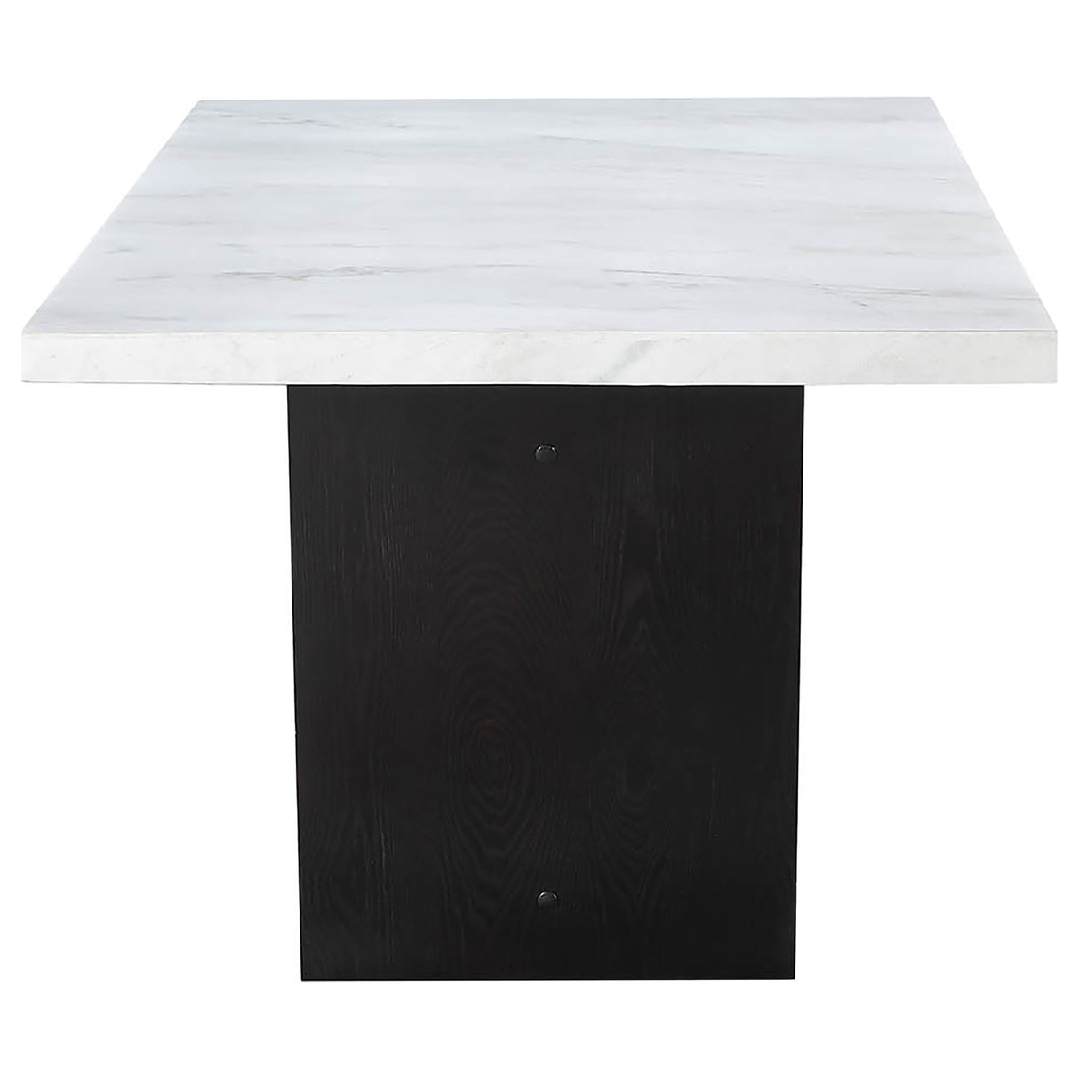 Sherry 7-Piece Marble Top Dining Table Set, Rustic Espresso