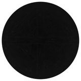 Florence Round 60-Inch Pedestal Dining Table, Distressed Black