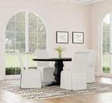 Florence Round 60-Inch Pedestal Dining Table, Distressed Black