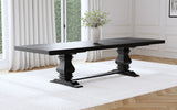 Florence 126-inch Extension Dining Table in Distressed Black