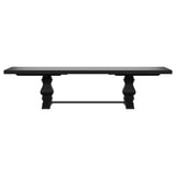 Florence 126-inch Extension Dining Table in Distressed Black
