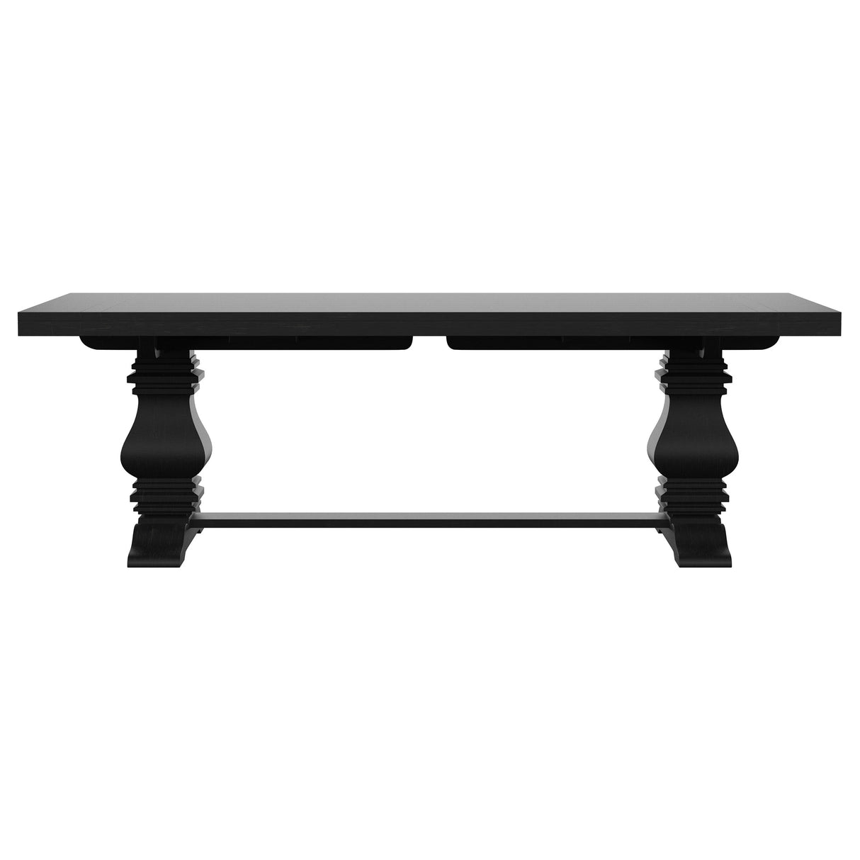 Florence 126-inch Extension Dining Table in Distressed Black