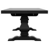Florence 126-inch Extension Dining Table in Distressed Black