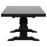 Florence 126-inch Extension Dining Table in Distressed Black
