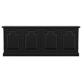 Florence 4-Door Dining Sideboard Buffet in Distressed Black