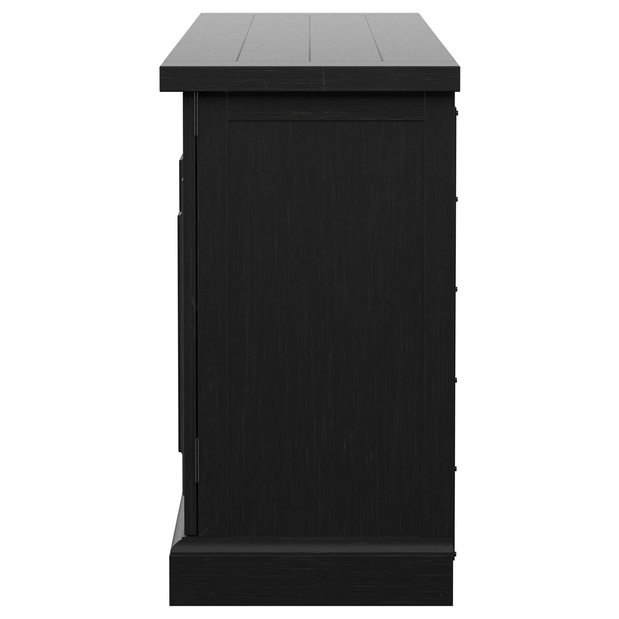 Florence 4-Door Dining Sideboard Buffet in Distressed Black