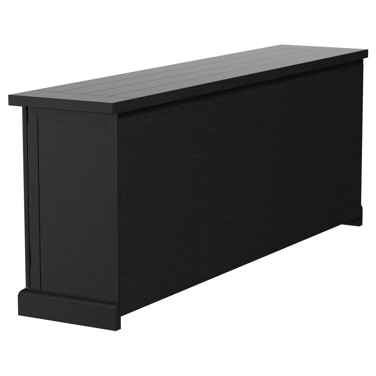 Florence 4-Door Dining Sideboard Buffet in Distressed Black