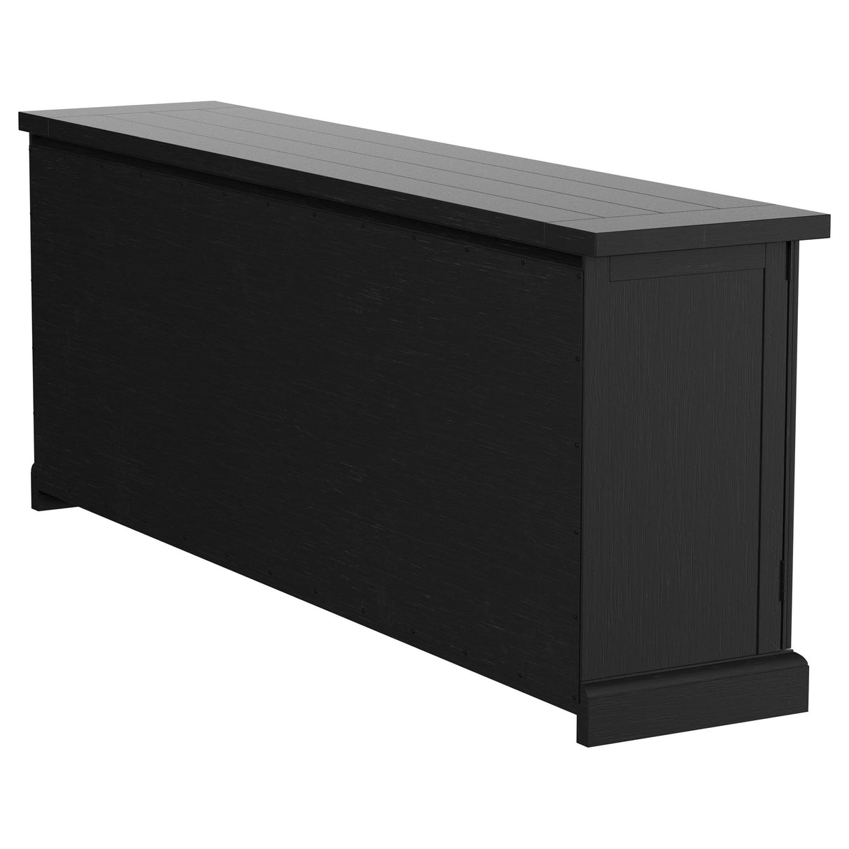 Florence 4-Door Dining Sideboard Buffet in Distressed Black