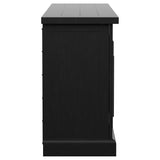 Florence 4-Door Dining Sideboard Buffet in Distressed Black