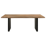 Bradshaw 80-inch Live Edge Wood Dining Table Natural Acacia
