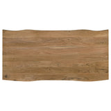 Bradshaw 80-inch Live Edge Wood Dining Table Natural Acacia