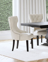 Baney Fabric Upholstered Dining Side Chair Cream and Black